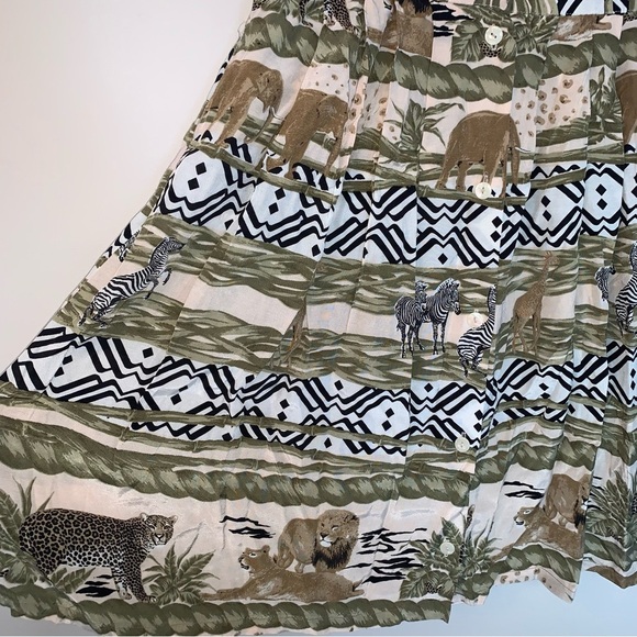 Vintage Braemar Jeremy Scott Safari Button Front Skirt - Picture 7 of 8
